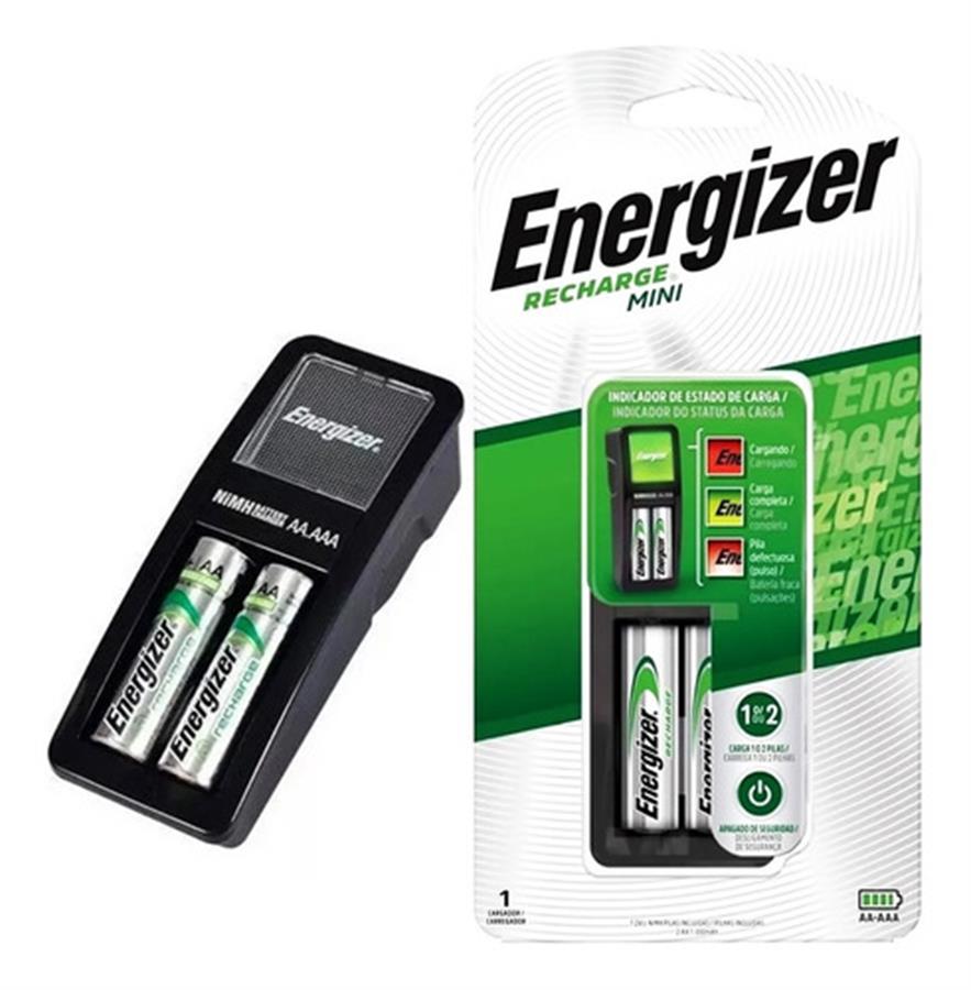 CARGADOR DE PILAS ENERGIZER MINI PARA 2 PILAS + 2 PILAS AA