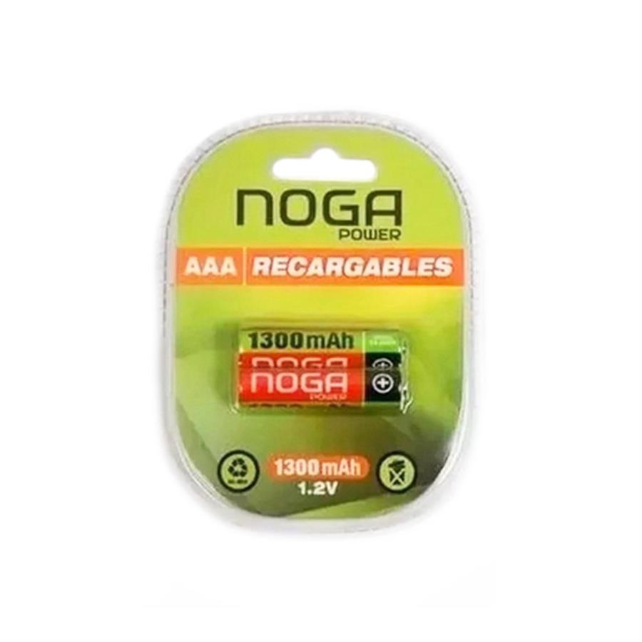 PILAS RECARGABLES NOGA AAA 1300 mah x 2