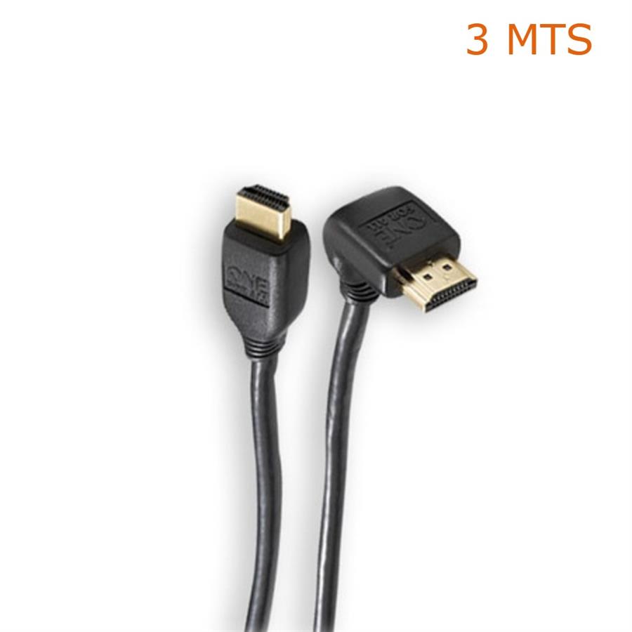 CABLE HDMI ONE FOR ALL 90° FIJO 3 MTS