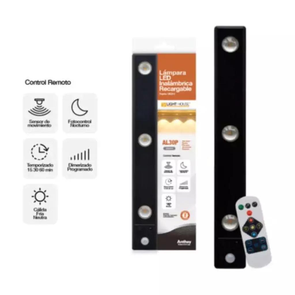 LISTON LED INTELIGENTE AL30P NEGRO