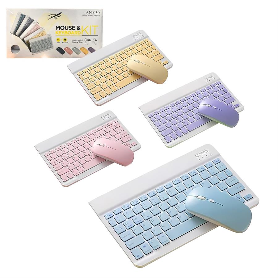 COMBO TECLADO + MOUSE BLUETOOTH AN 030