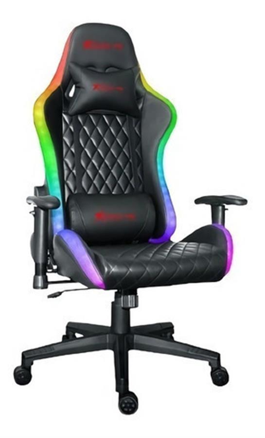 SILLA XTRIKE ME LUZ RGB NEGRA