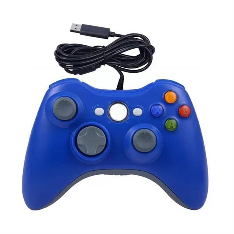 JOYSTICK CON CABLE XBOX 360 - AZUL