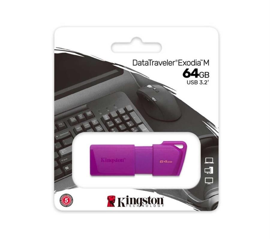 PENDRIVE KINGSTON 64GB USB 3.2 DTXM NEON - VIOLETA