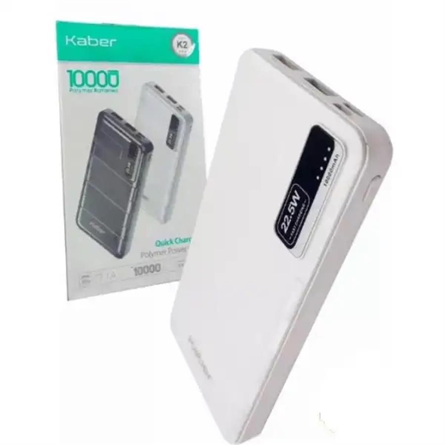 CARGADOR PORTATIL POWERBANK KABER 10000 MAH 3.1 A
