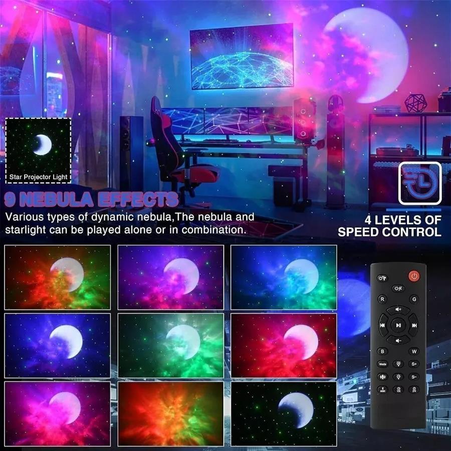 PROYECTOR ASTRONAUTA NEBULOSA CON PARLANTE