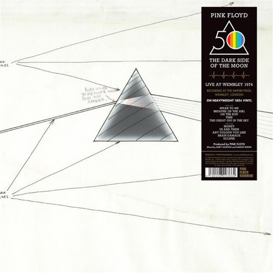 LP - Pink Floyd - Dark Side Of The Moon - Live At Wembley 1974 50 aniversario