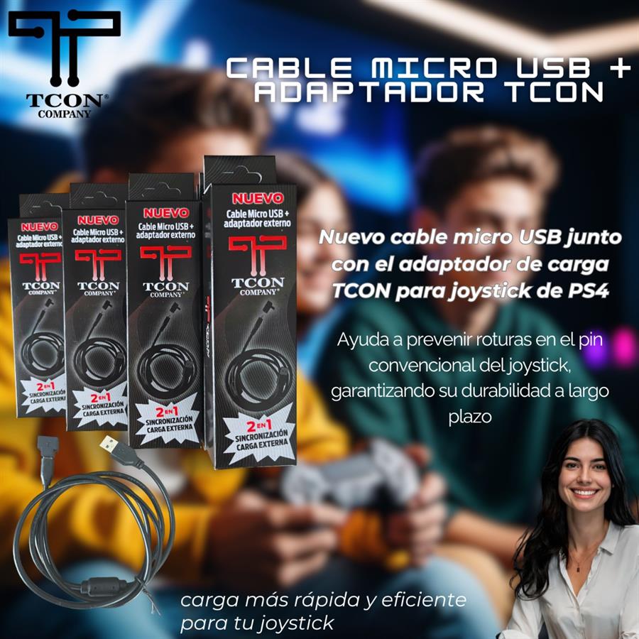 CABLE 2en1 MICRO USB + TCON PARA PUERTO EXT DE JOYSTICK