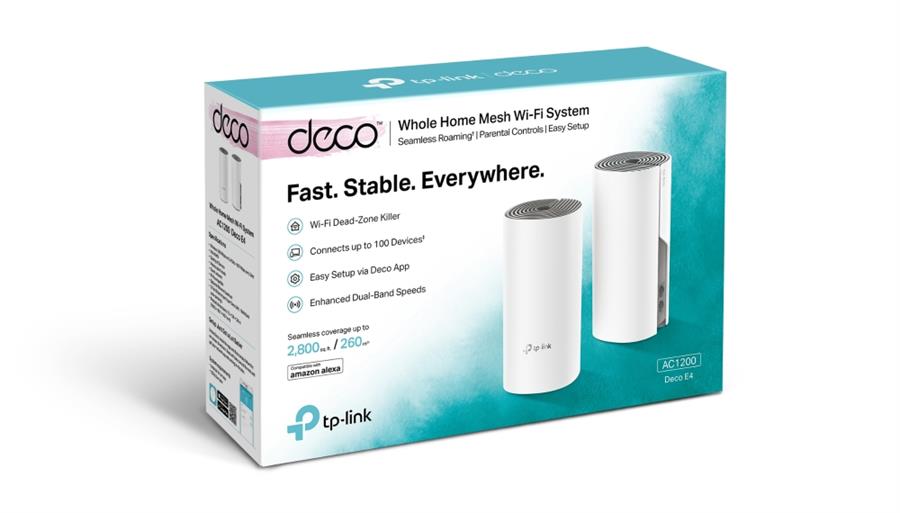 TP LINK DECO E4 SISTEMA MESH AC1200 WIFI 6 (PACK 2)