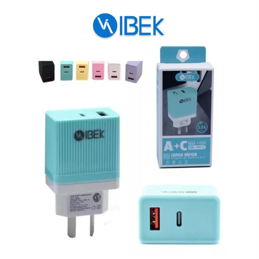 CARGADOR DE CELULAR IBEK A+C 5.8A