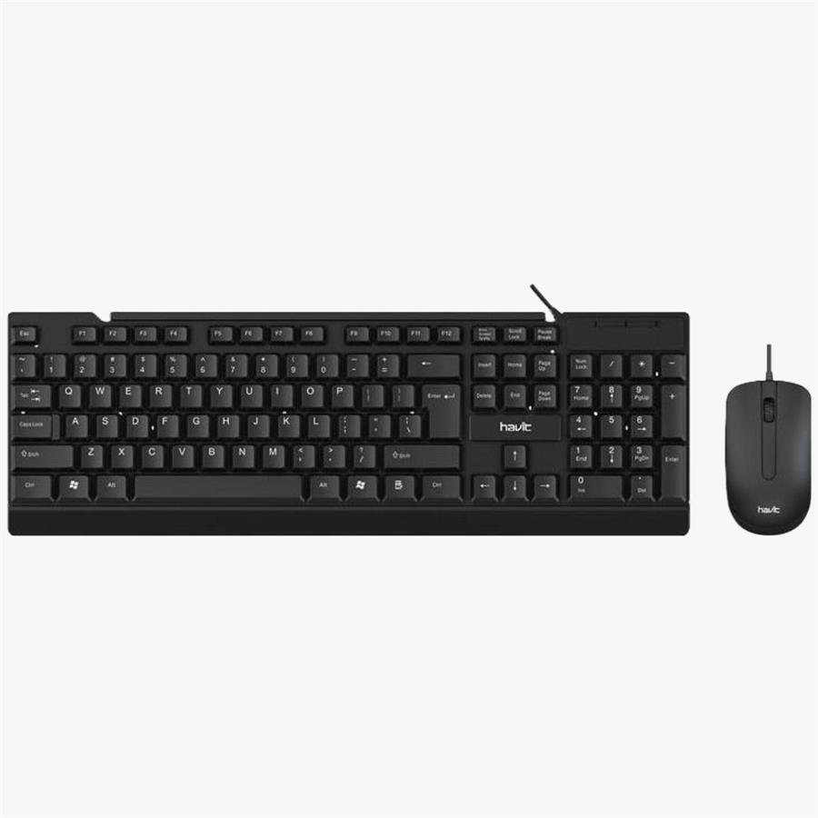 COMBO TECLADO Y MOUSE CON CABLE USB HAVIT KB272CM