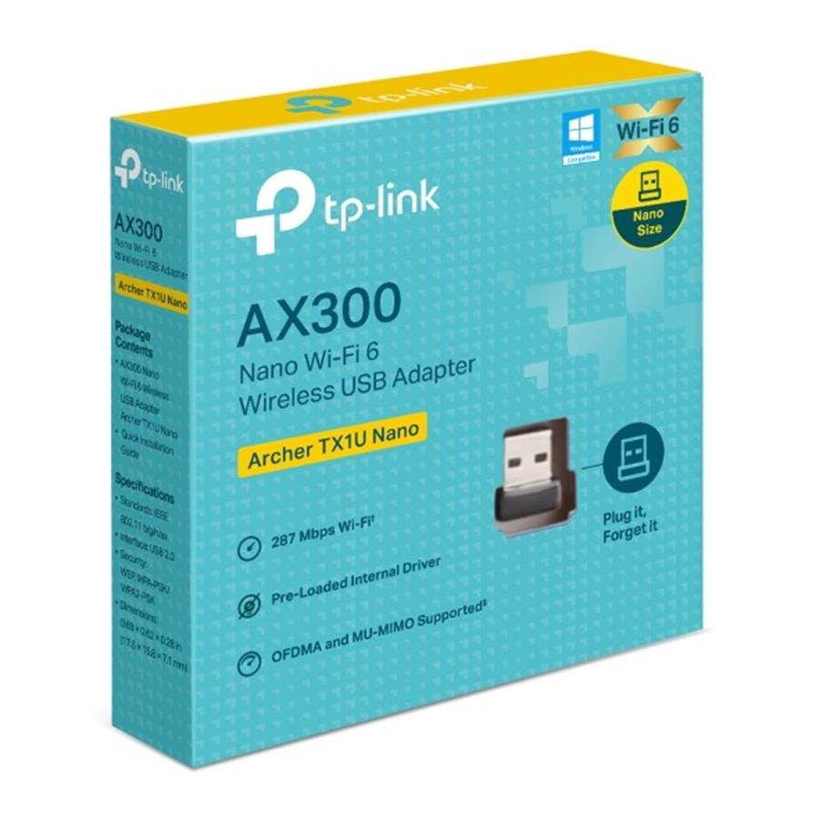 RECEPTOR WIFI USB TP LINK TX1U Nano AX300 Wifi 6