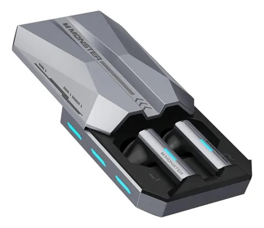 AURICULAR BLUETOOTH MONSTER XKT 11 - PLATEADO