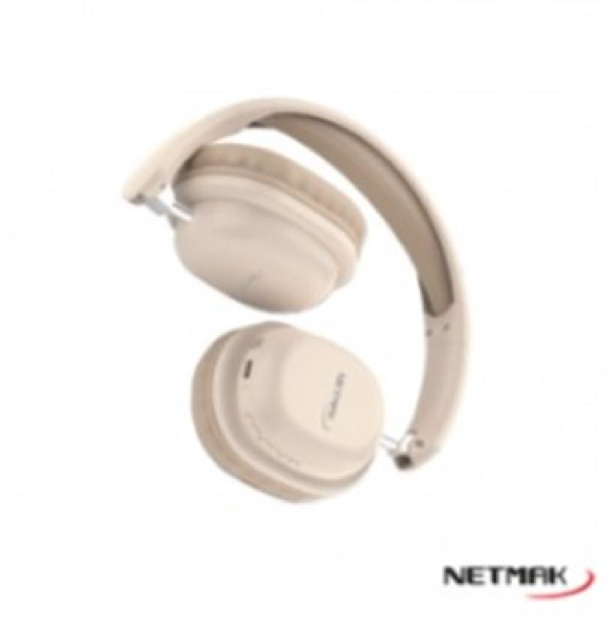 AURICULAR BLUETOOTH NETMAK LIVE - BEIGE