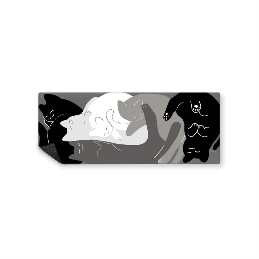 Mousepad Classic 82x32 cm - Gatitos B/N (L14)