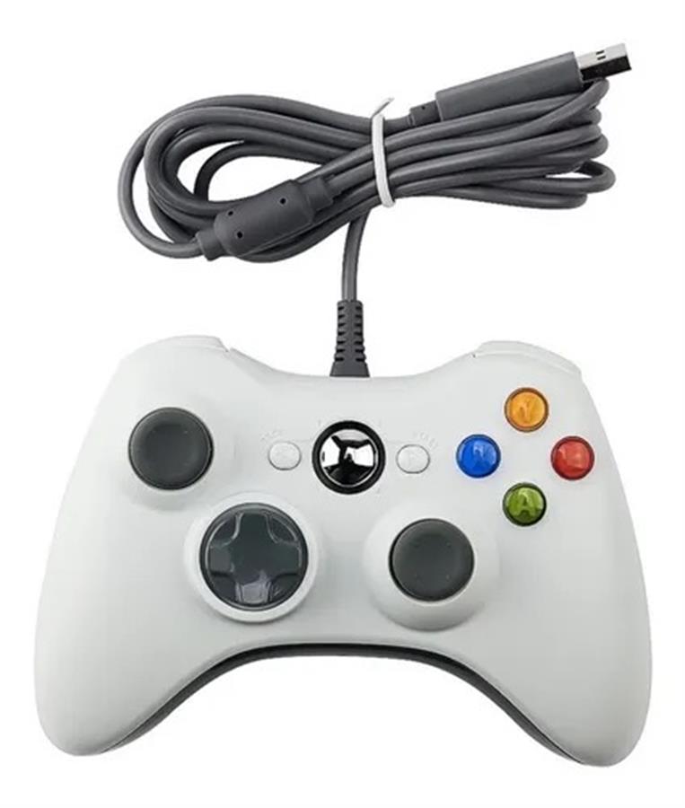 JOYSTICK CON CABLE XBOX 360 - BLANCO