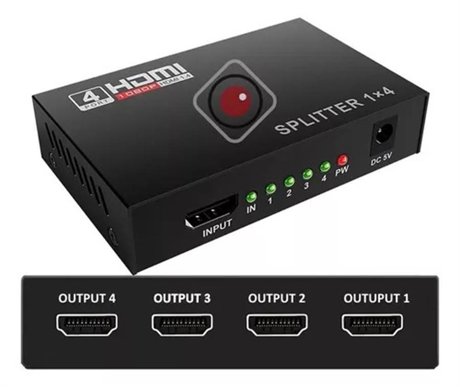 SPLITTER HDMI DERIVADOR DE SEÑAL ACTIVO - 1 A 4