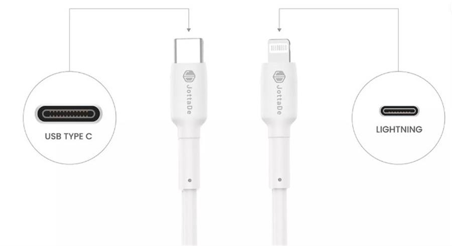 CARGADOR RAPIDO JD T22 TipoC-Lightning Iphone