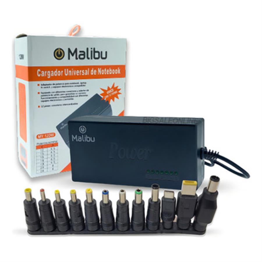 CARGADOR DE NOTEBOOK MALIBU 12 PINES