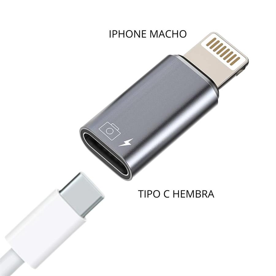 OTG TIPO C - IPHONE LIGHTNING MACHO