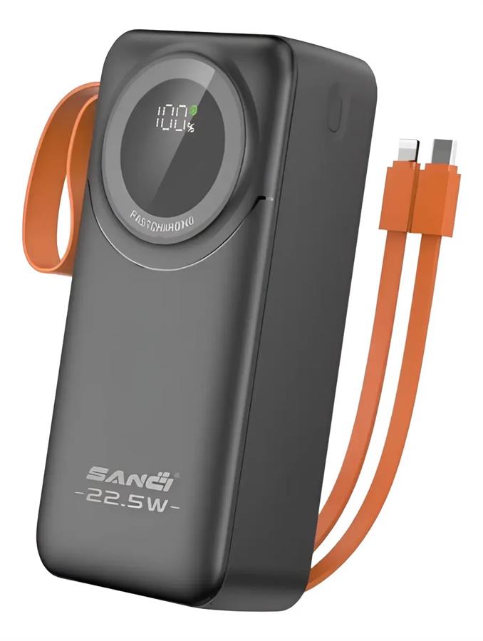 CARGADOR PORTATIL SANCI POWERBANK 50000 MAH CON CABLES INTEGRADOS