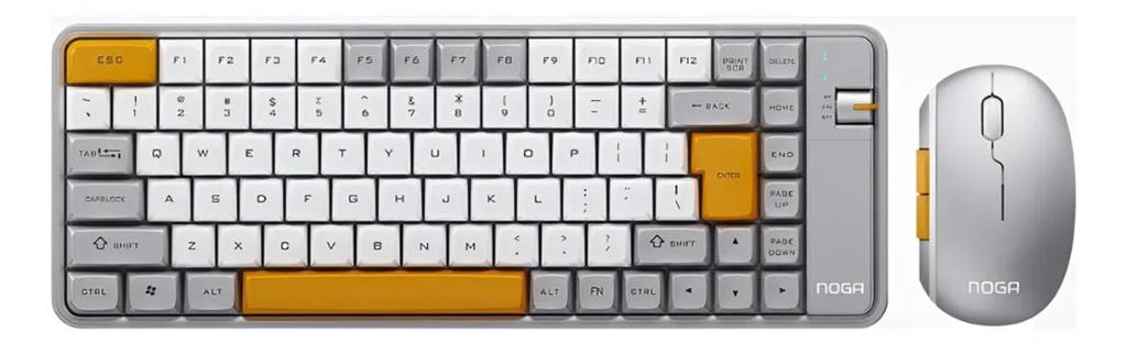 Combo teclado y mouse Noga Q20 dual inalámbrico - Gris