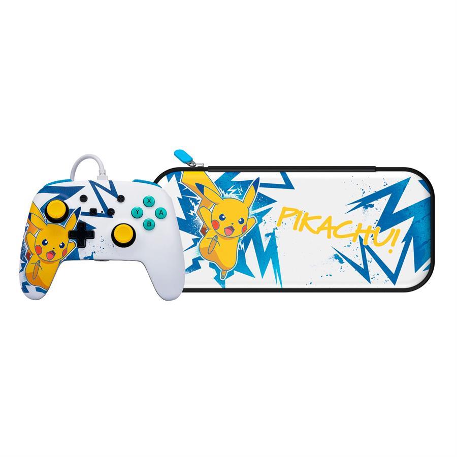 COMBO FUNDA + JOYSTICK C/CABLE POWER A - PIKACHU