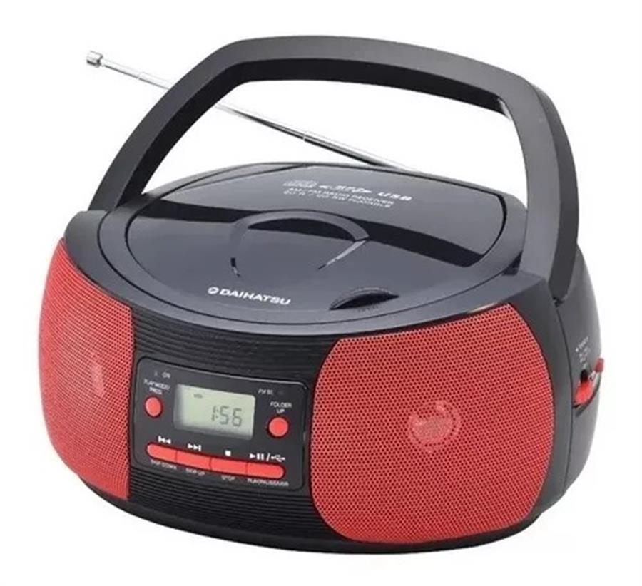 REPRODUCTOR DE CD / RADIO AM / FM / USB DAIHATSU DC120 - ROJO